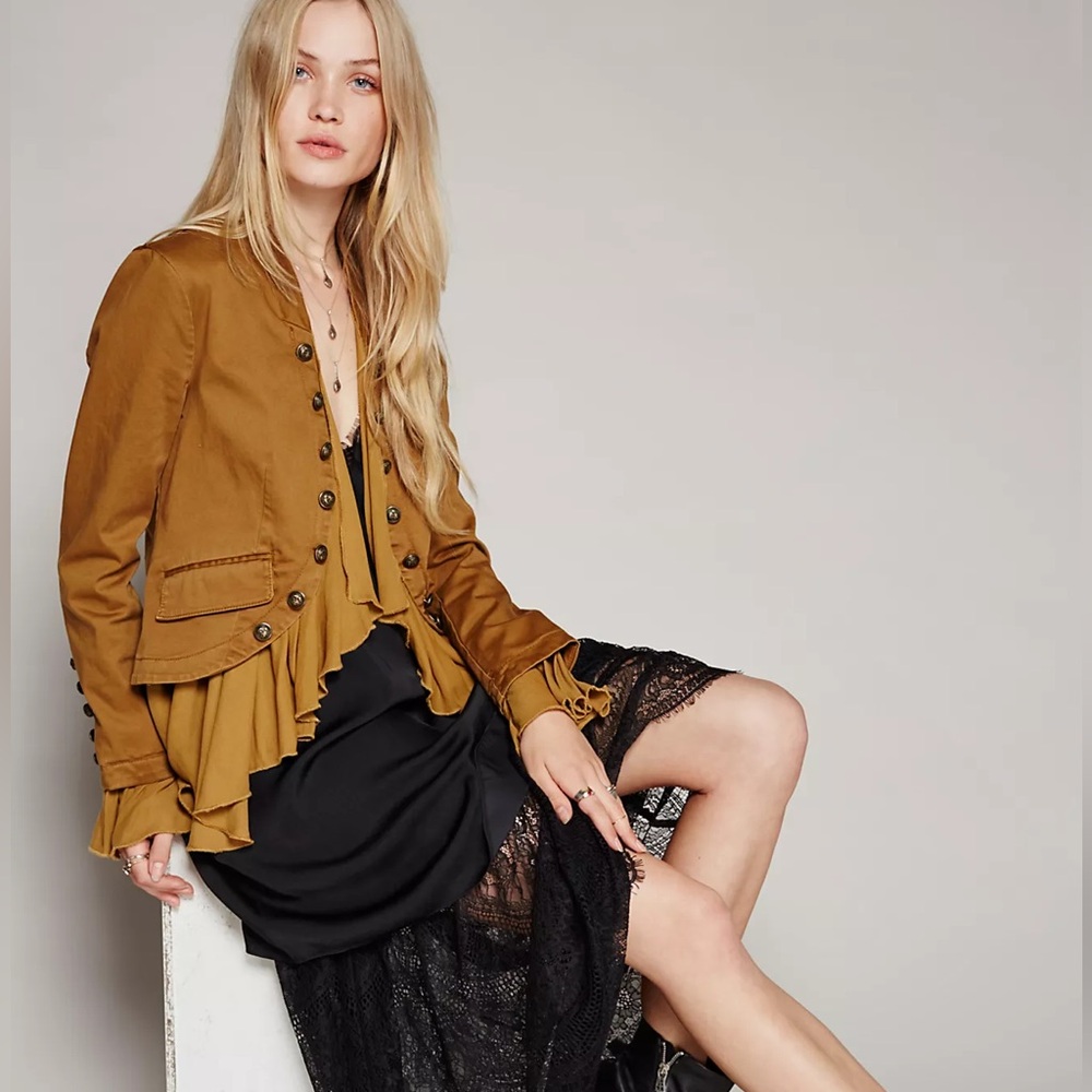 Like 🆕 Free People | Romantic Ruffle Jacket Small
